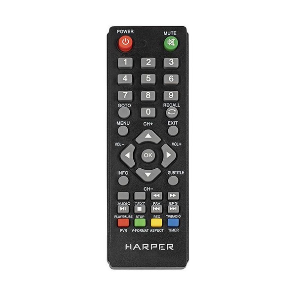 ТВ-приставка Harper HDT2-1513 (DVB-T2) (эфирное цифровое ТВ) выходы: HDMI, RCA черный